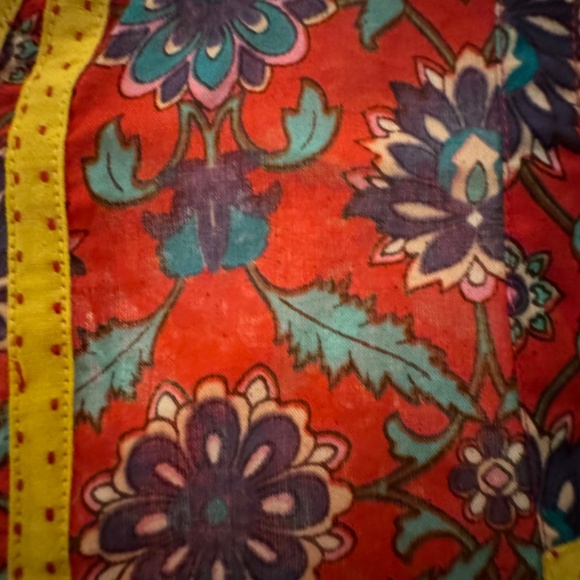 Lovely Indian hand-dyed textile dress with side pleats, size S - Picture 3 of 7